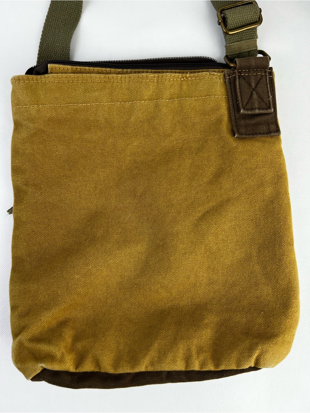 Chala Canvas Messenger Bag Tan Handbag Crossbody - Picture 12 of 13